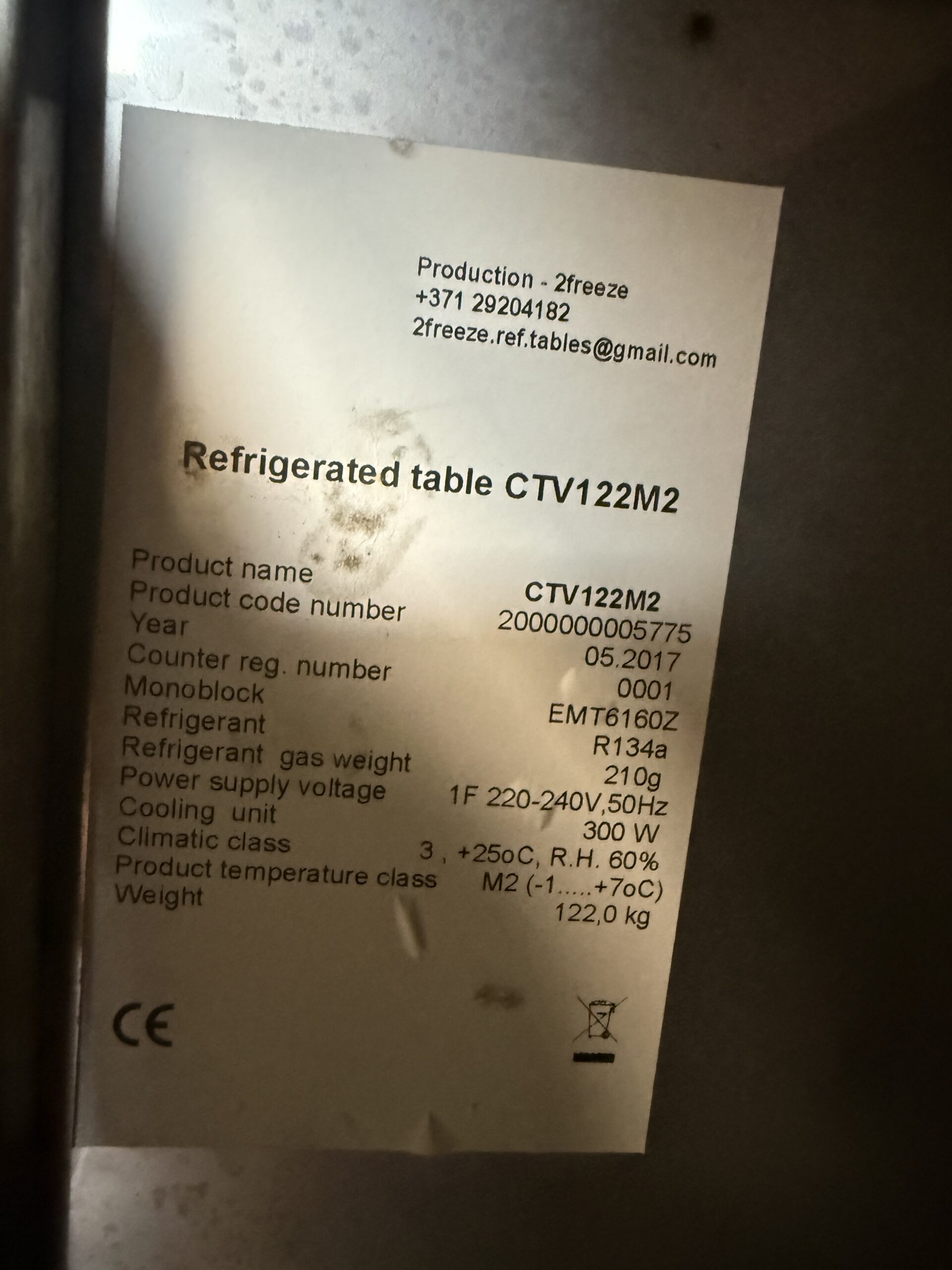 Külmtöölaud 4 sahtli ja marmiidiga - Pilt 12