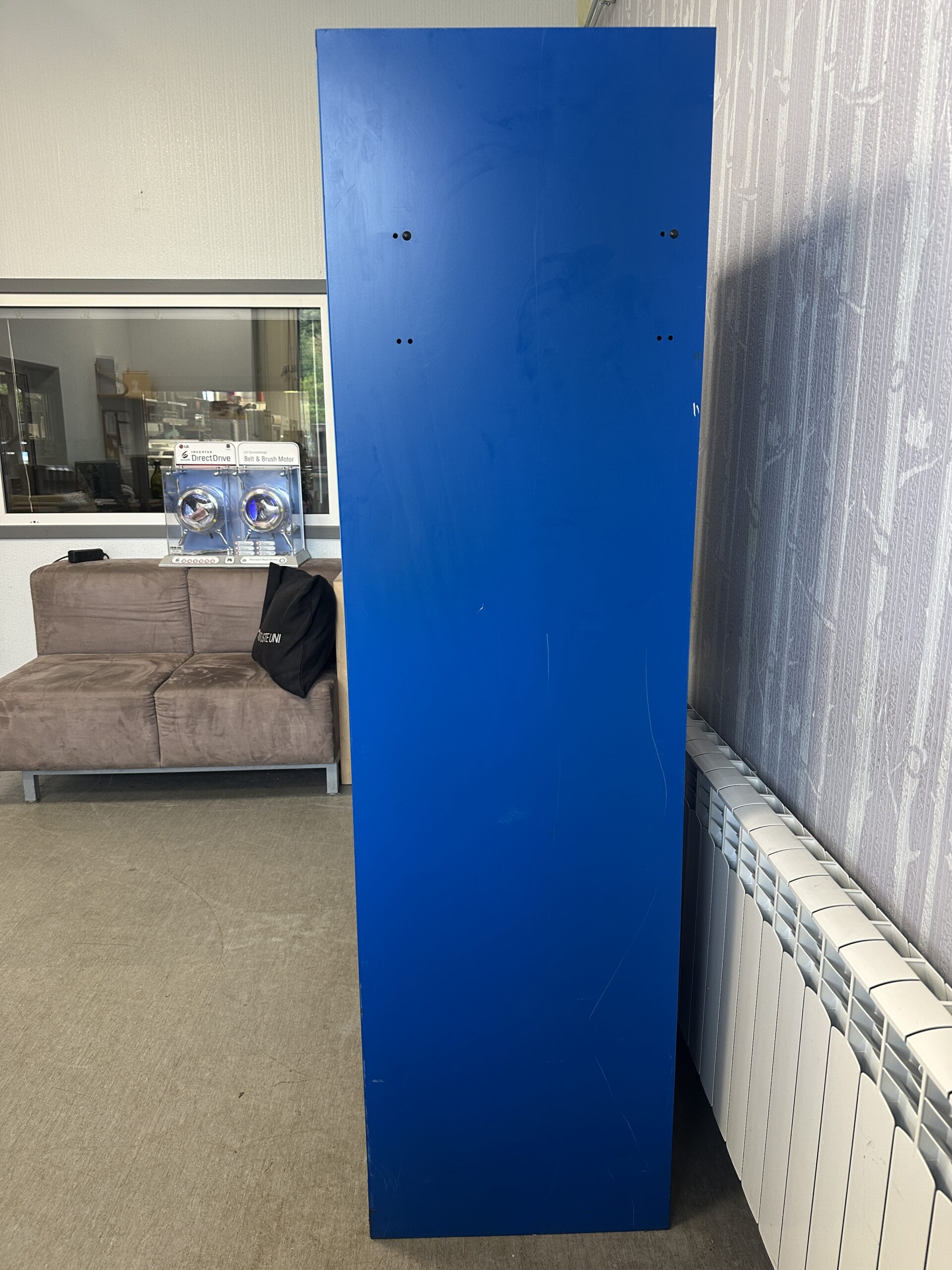 Sinine garderoobikapp/metall riidekapp 2 uksega 80x50x180cm - Pilt 8